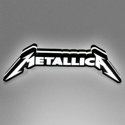 Metallica 3D Printed LED Lamp  Illuminate 3D Lightbox Your Space Dimmable & Powered by USB FYLZGO Signs
