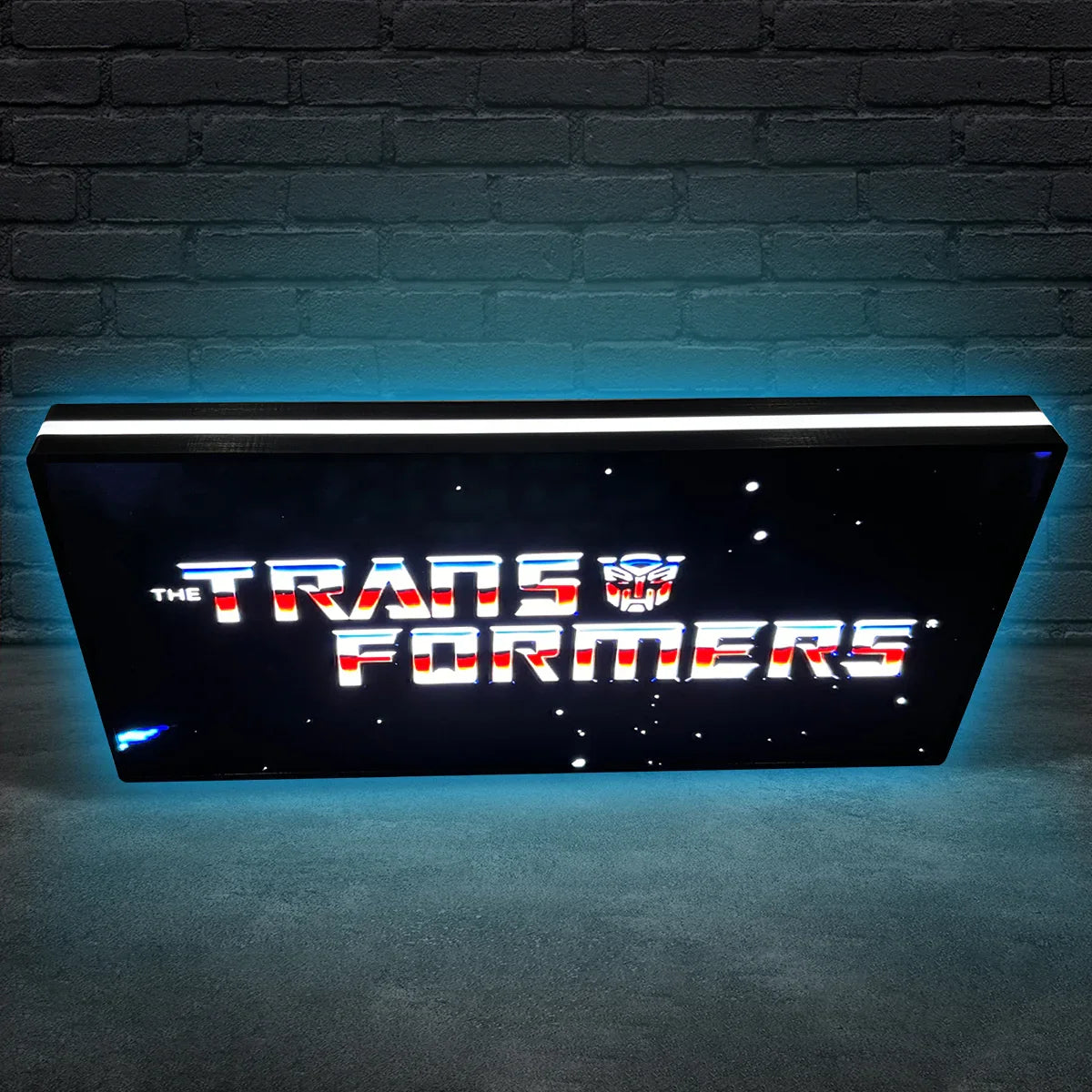 Transformers retro 3D printed LED light box logo wall art decorative fan cave FYLZGO Signs