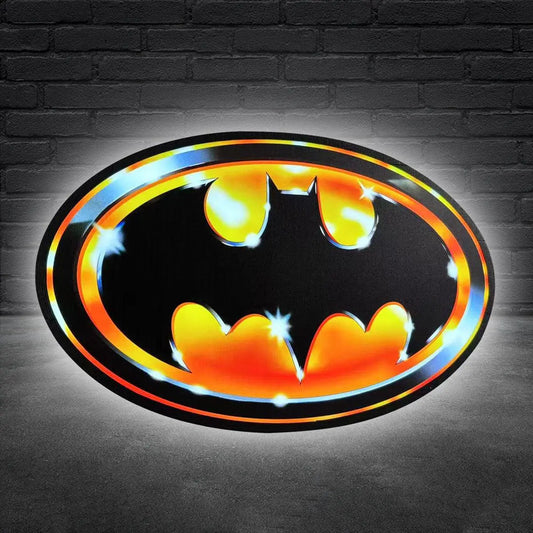 Batman 1989 Logo classic 3D Printed Light Box Fully Dimmable Great For Night Light FYLZGO Signs