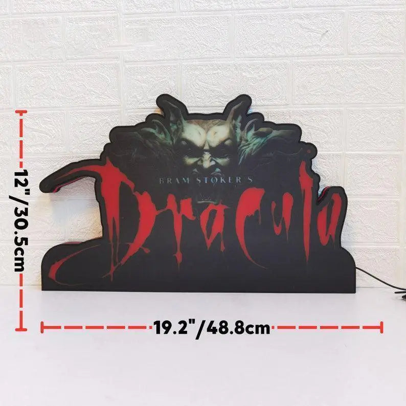 Dracula Bram Stoker's Pinball Topper, 3D Printed housing with RED Halo effects, LED, Dimmable, and USB powered FYLZGO Signs