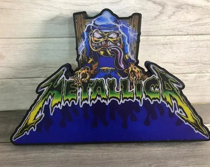 Metallica with Sparky's Electric Chair Pinball Topper 3D Printed Lightbox, USB plug Dimmer, Pinball Arcade Decor, Arcade Game Lightbox FYLZGO Signs