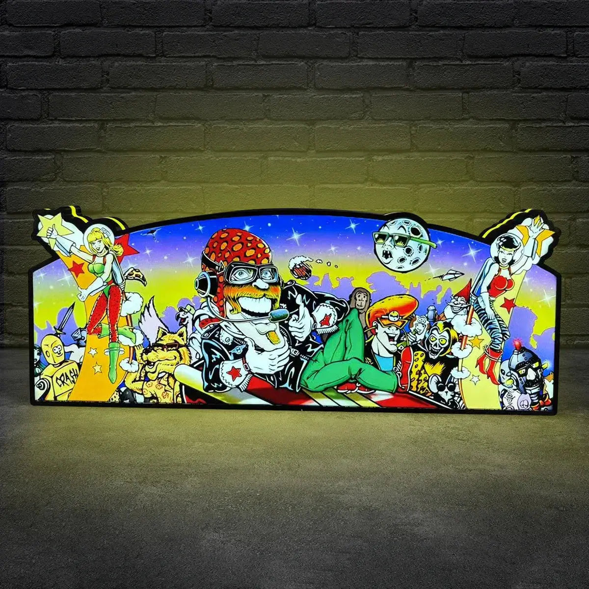 DR. Dude Pinball Topper LED Lightbox,  Party Zone 3D Printed Lightbox Rock Your Game FYLZGO Signs