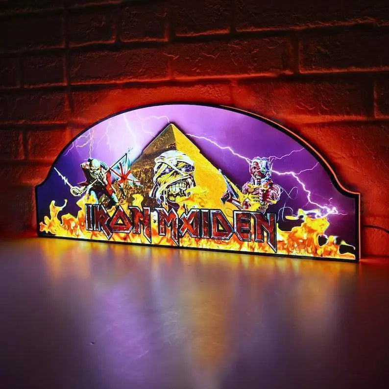 Iron Maiden Pinball Topper, LED Pinball Topper with Dimming Function and USB powered, Design for Stern Iron Maiden Pinball FYLZGO Signs