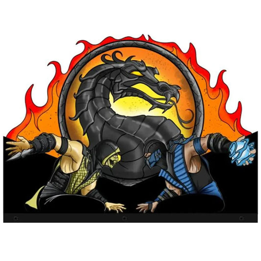 Mortal Kombat Arcade 3D Acrylic LED Topper, For Arcade Game Art Repro Game Machine, Arcade Topper FYLZGO Signs