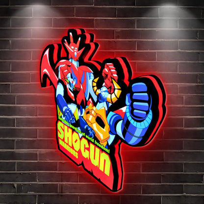 Shogun Team 3D Printed LED Lightbox for Gaming Room Decor FYLZGO Signs