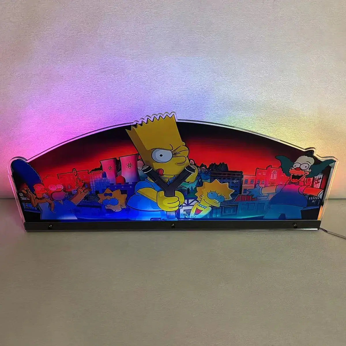 The SImpsons Pinball Party Topper, Pinball topper 3D Acrylic LED Topper, for Pinball Machine, Pinball Topper FYLZGO Signs