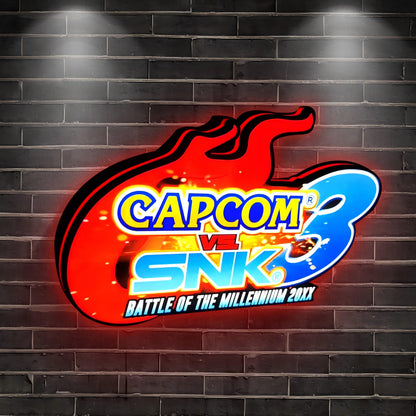 SNK vs. Capcom, Classic Arcade LED Light Box, Classic Fighting Game Arcade Toppers, LED Lightbox Pinball Topper FYLZGO Signs