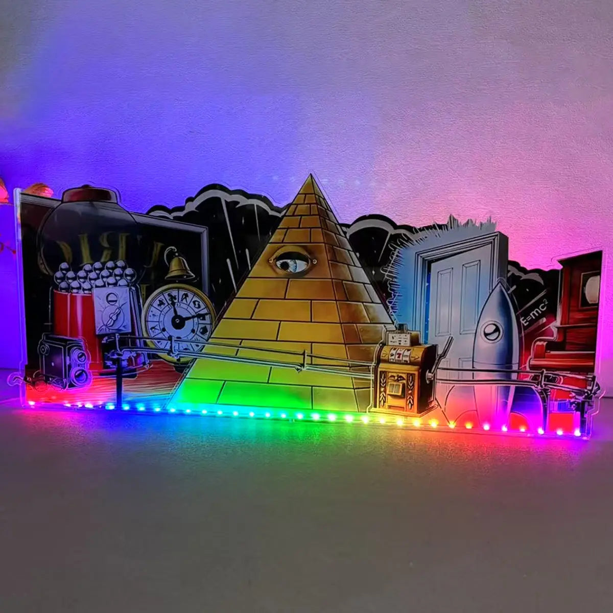 The Electric Playground Twilight Zone Pinball topper 3D Acrylic LED Topper, for Pinball Machine, Pinball Topper FYLZGO Signs