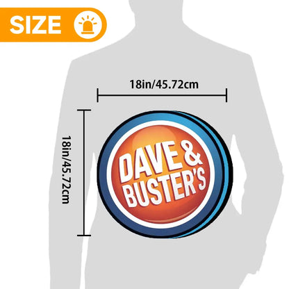 Dave & Buster 3D Printed Lightbox Lamp Light, Logo 3D Printed Lightbox FYLZGO Signs