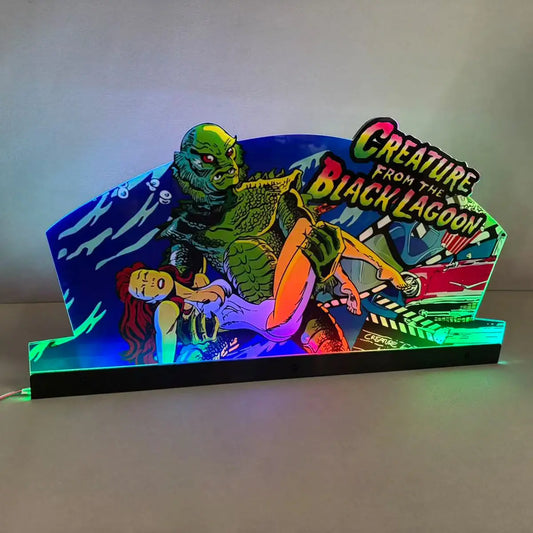 Creature from the black lagoon Topper Pinball Topper 3D Acrylic LED Topper, For Bally Pinball Machine FYLZGO Signs