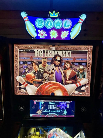 Custom The Big Lebowski Pinball Machine Led Topper Led lightbox, 3D Printed Lightbox USB Powered & Full Dimmable FYLZGO Signs