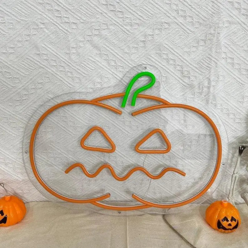 Halloween Pumpkin Neon Sign,Pumpkin LED Sign Decor,Pumpkin Party Neon,Halloween Gift,Halloween Wall Decor,Gothic Neon Decor,Pumpkin Decor FYLZGO Signs