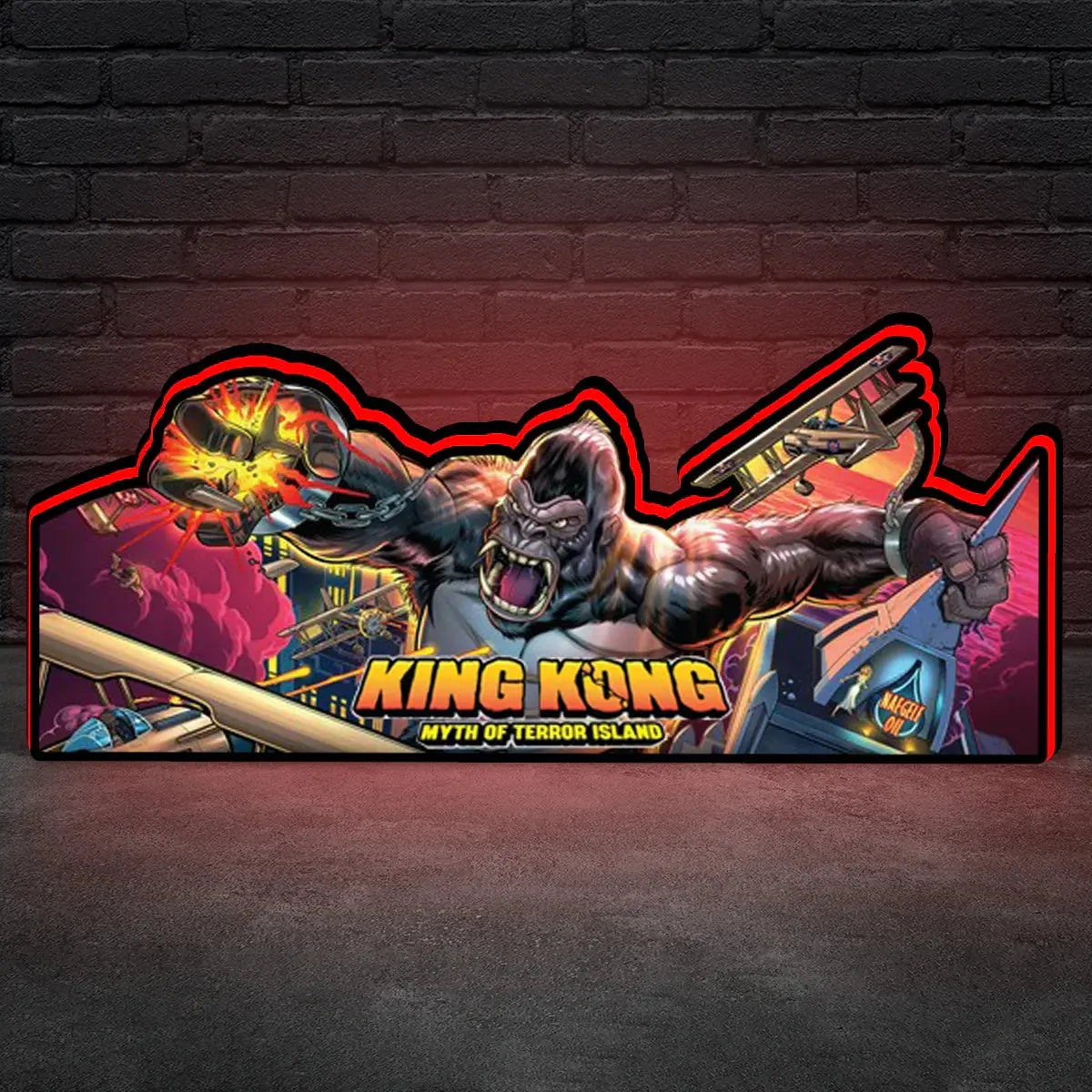 King Kong Pinball Topper for  Pinball Machine, 3D Printed Lightbox USB Powered & Full Dimmable FYLZGO Signs