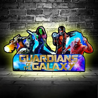 Guardians of the Galaxy Pinball Topper LED Light Box, for Stern Pinball Machine Fans, Rare Collectible USB Plug FYLZGO Signs