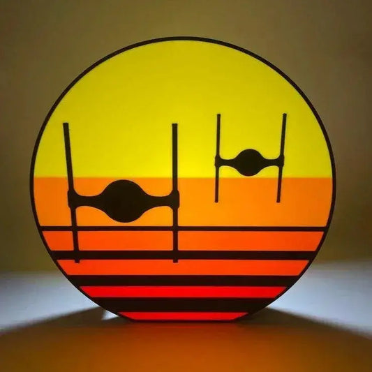 Sky Fighter Sunset LED Light Box - 3D Printed FYLZGO Signs