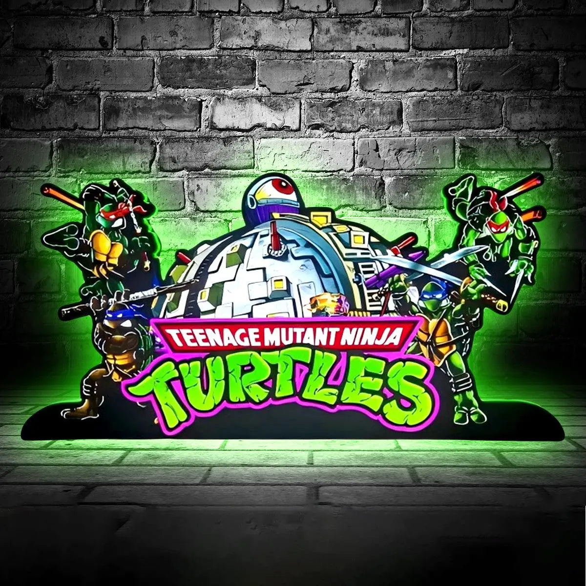 TMNT Teenage Mutant Ninja Turtle Pinball Topper LED Light Box, Perfect for Game Room or Pinball Machine, USB Fully Dimmable FYLZGO Signs