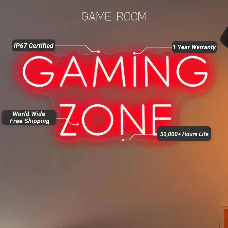 Gaming Zone Neon Signs LED Sign Club