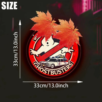 Ghostbusters LED neon sign - USB powered, red with the iconic "Who are you calling?" design, perfect for game rooms, bars, Halloween and Christmas decorations, wall-mounted holiday gifts FYLZGO Signs