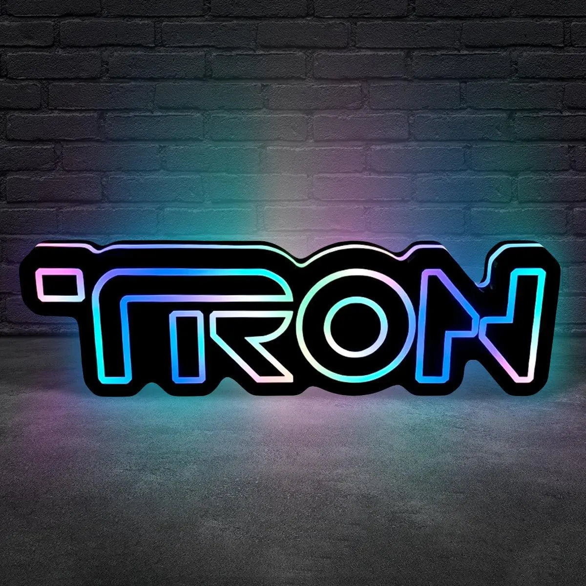 TRON Legacy style 3D Printed RGB LED illuminated wall sign FYLZGO Signs