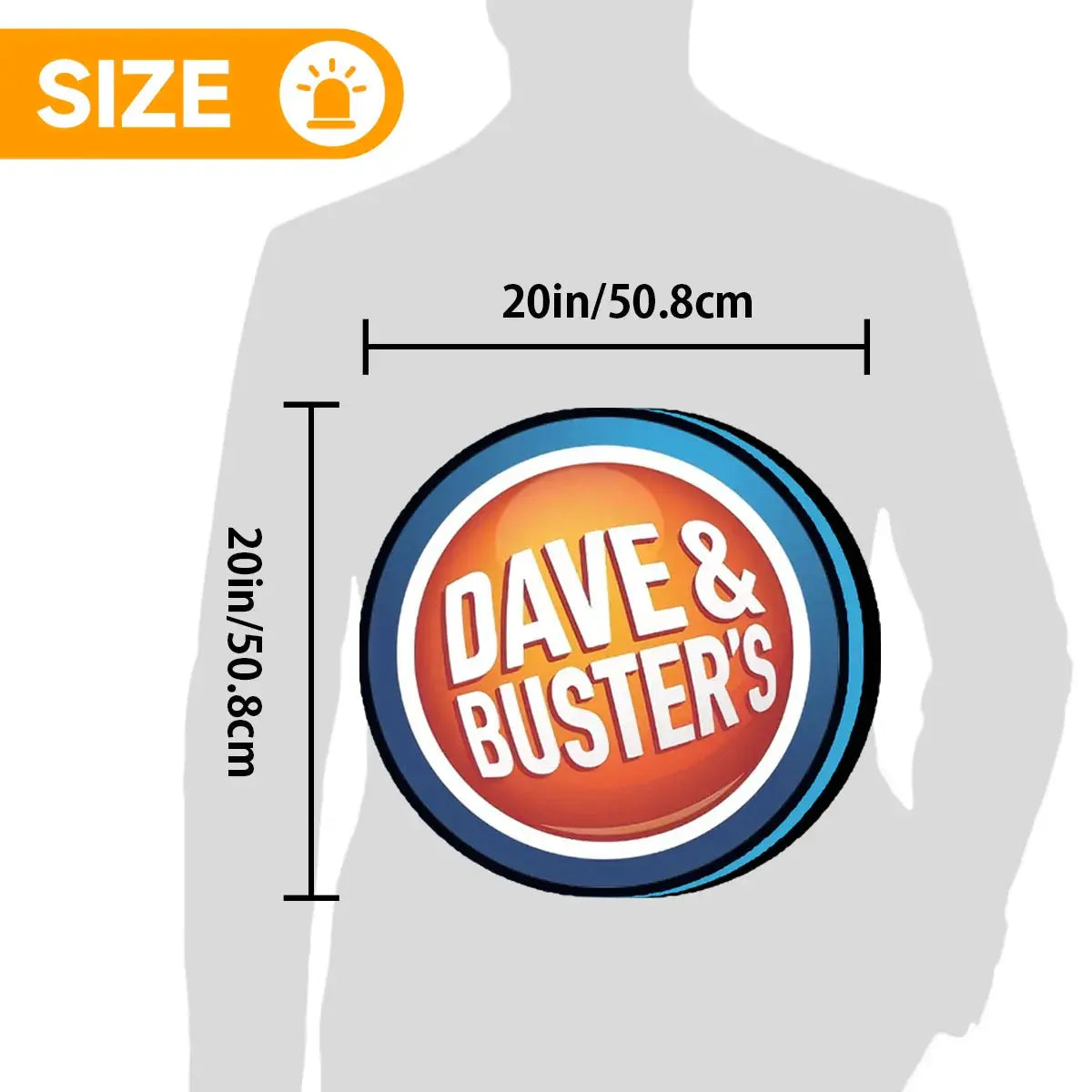 Dave & Buster 3D Printed Lightbox Lamp Light, Logo 3D Printed Lightbox FYLZGO Signs