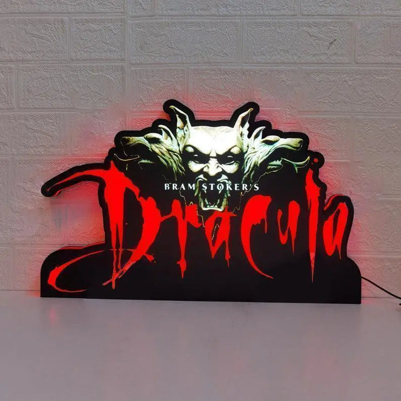 Dracula Bram Stoker's Pinball Topper, 3D Printed housing with RED Halo effects, LED, Dimmable, and USB powered FYLZGO Signs