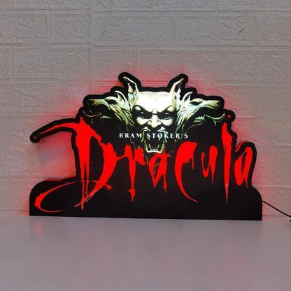 Dracula Bram Stoker's Pinball Topper, 3D Printed housing with RED Halo effects, LED, Dimmable, and USB powered FYLZGO Signs