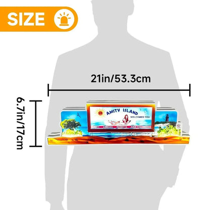 New Arrival exclusive Jaws Pinball Topper Amity Island 3D printed lightbox , Dimmable, and USB powered FYLZGO Signs