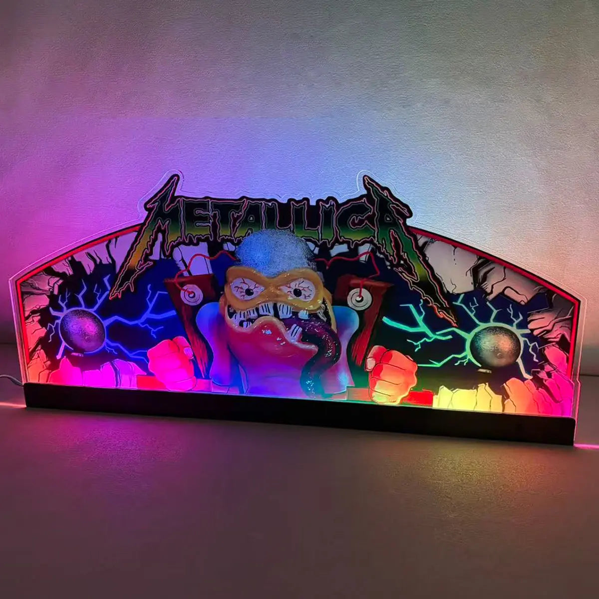 Metallica Pinball Acrylic LED Topper, for Pinball Machine, Pinball Topper FYLZGO Signs