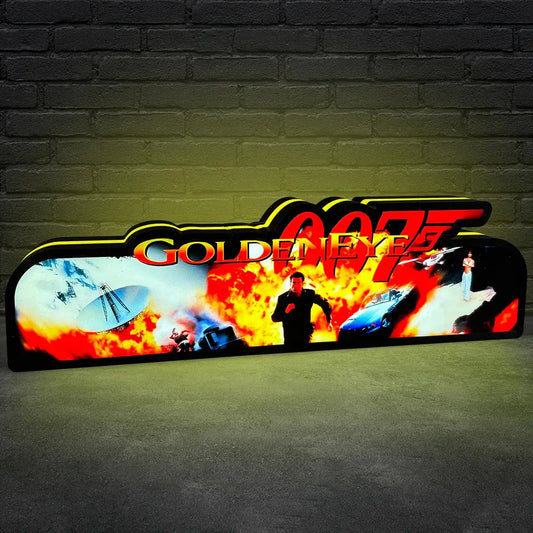 Goldeneye 007 Pinball Topper LED Light Box USB Powered Fully Dimmable, Pinball Arcade Decor, Gameroom Decor, Movie Lightbox FYLZGO Signs