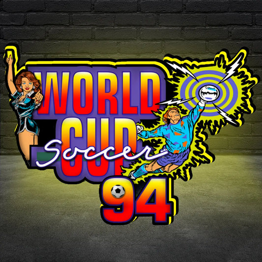 World Cup Soccer 94 Logo 3D Printed Lightbox Powered by USB Band Dimm Man's Cave FYLZGO Signs