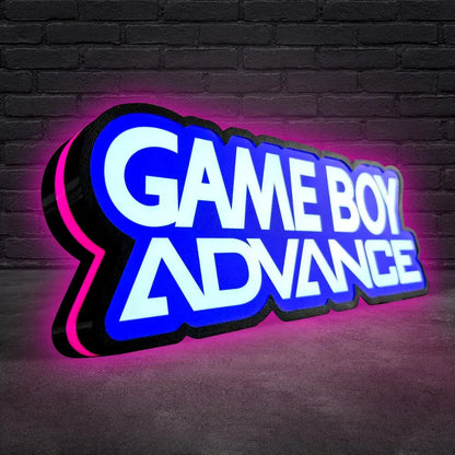 Gameboy advance Logo LED Light Box, Perfect for Game Room FYLZGO Signs