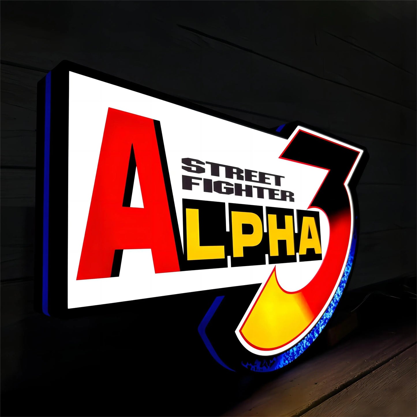Alpha 3 Street Fight 3D Printed LED Lightbox Game Lightbox FYLZGO Signs