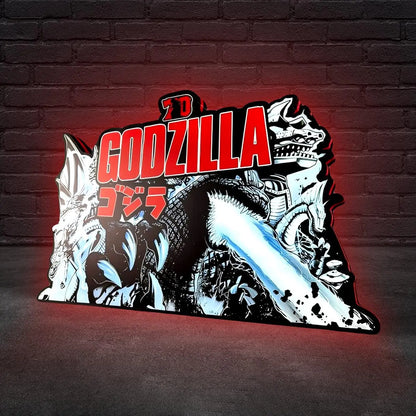Godzilla 70th Anniversary Pinball Topper 3D Printed LED Lightbox, Arcade Game Led Lightbox, Pinball Arcade Decor FYLZGO Signs