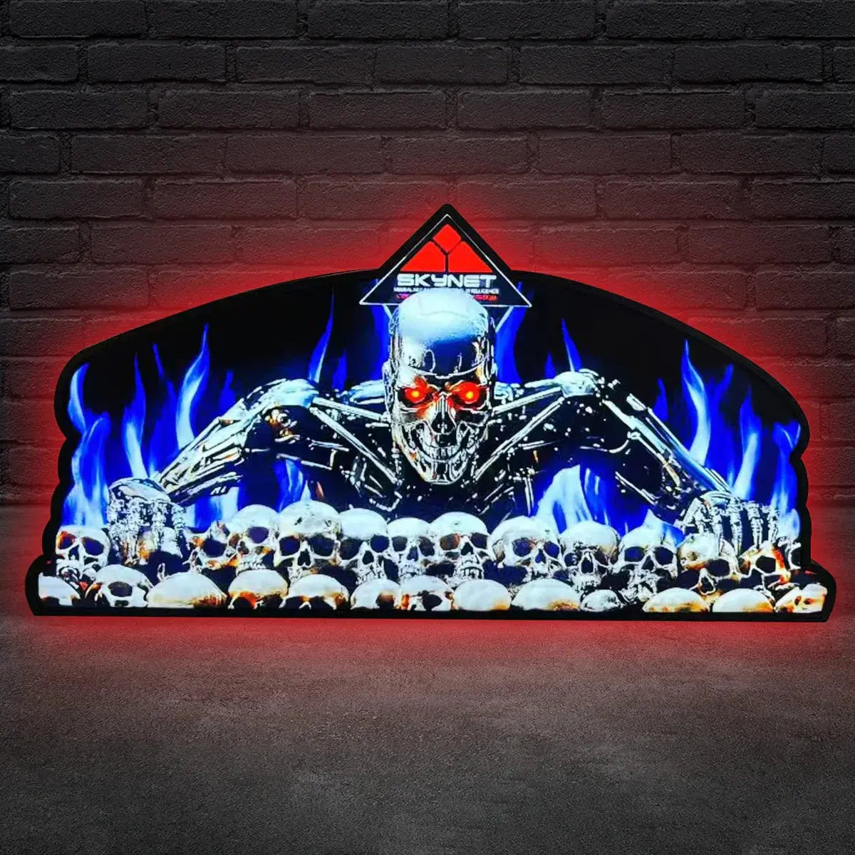Terminator 2 Judgment Day Pinball Topper LED Lightbox, 3D Printed Lightbox Rock Your Game FYLZGO Signs