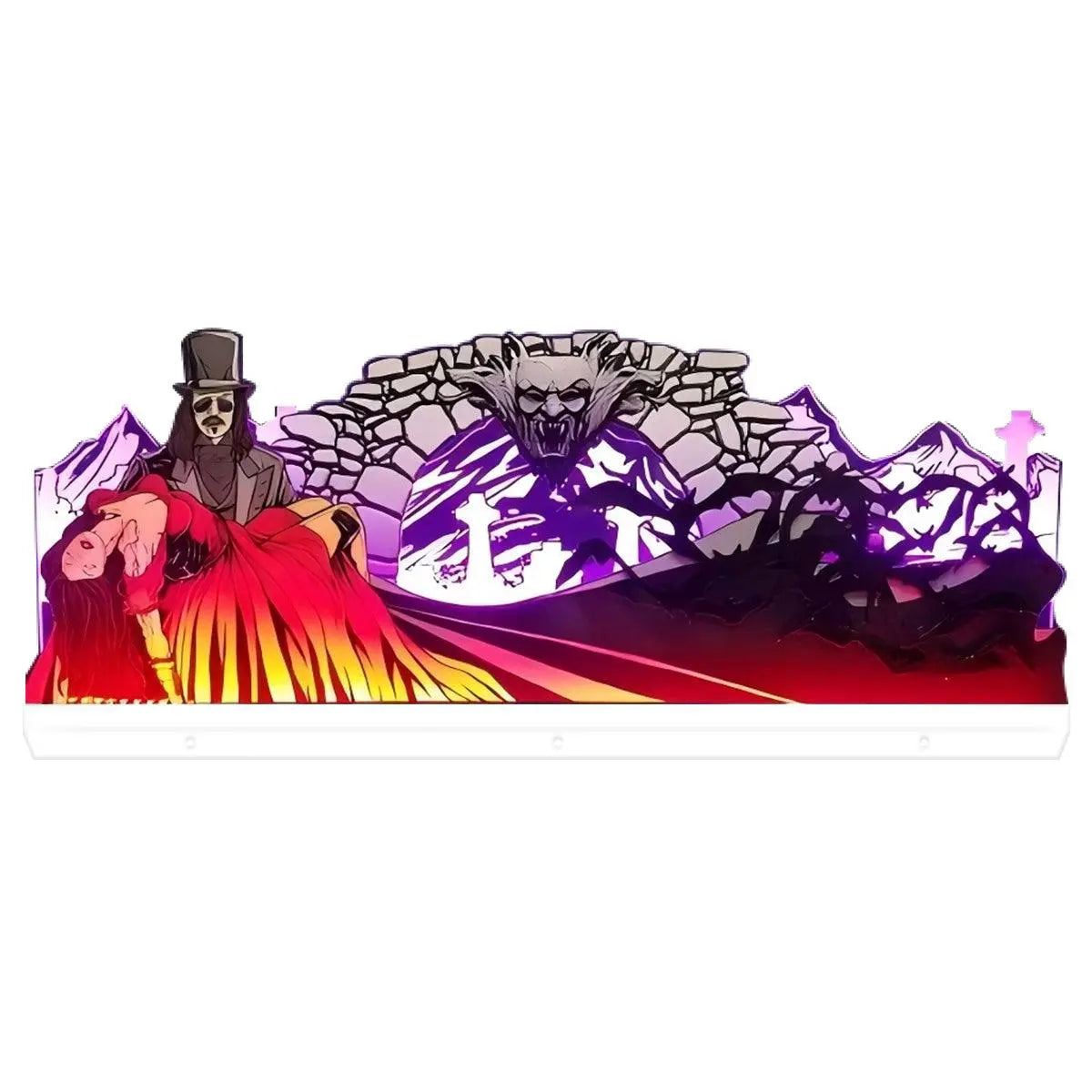 Bram Stroker's Dracula 3D Pinball Topper 3D Acrylic LED Topper, for Pinball Machine, Pinball Topper FYLZGO Signs