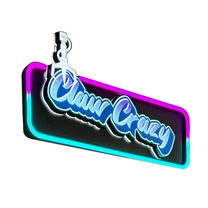 Claw Crazy Arcade Acrylic LED Topper, for Claw Machine, Crane claw machine Topper FYLZGO Signs