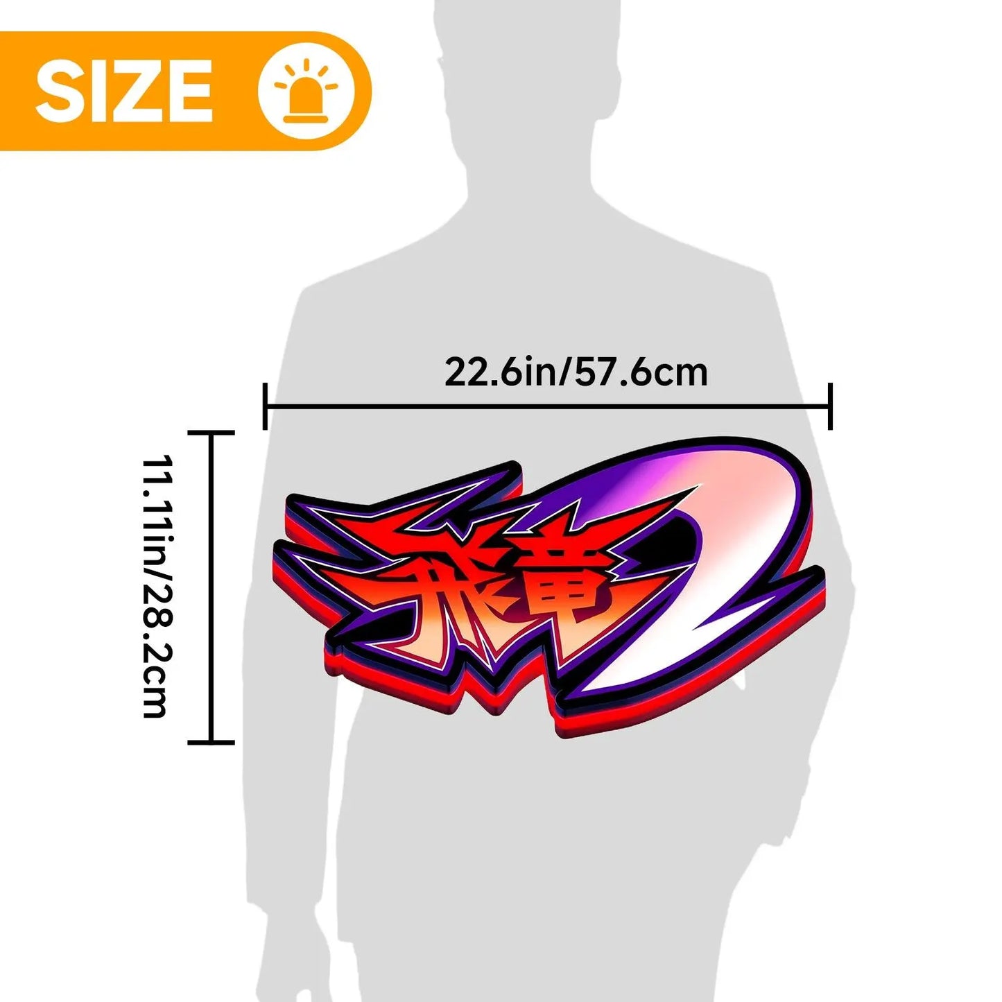 Hiryu II 3D Printed LED Lightbox for Gaming Room Decor FYLZGO Signs