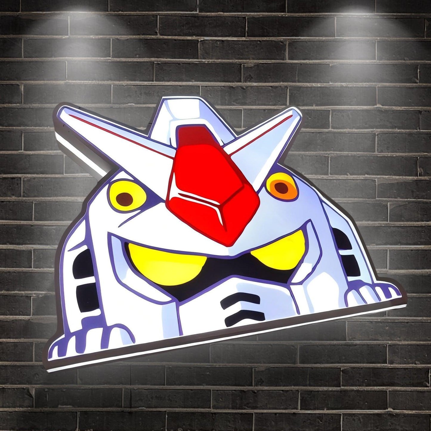 Mobile Suit Gundam Logo LED Nightlight Gift 3D Print Desktop Lightbox Illuminated Gaming Room Sign FYLZGO Signs