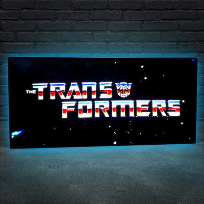Transformers retro 3D printed LED light box logo wall art decorative fan cave FYLZGO Signs