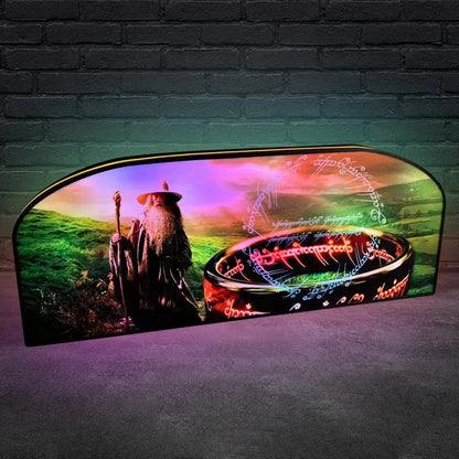 Lord Of The Rings Pinball Topper 3D Printed LED Led Lightbox, LOTR Lightbox, Perfect for Game Room or Pinball Machine FYLZGO Signs