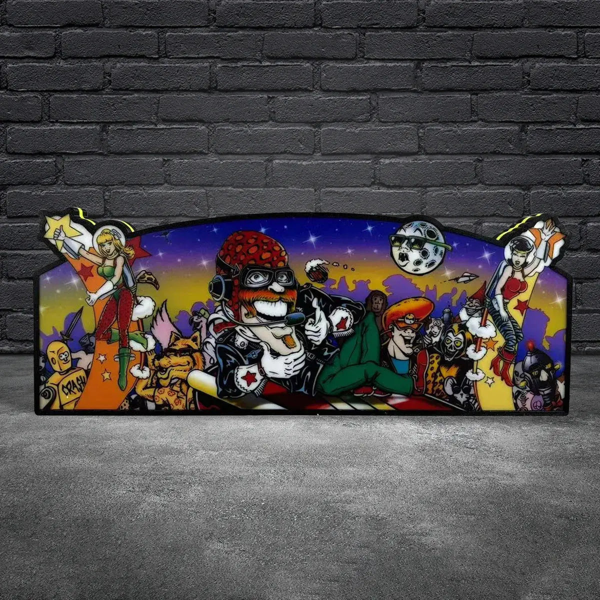 DR. Dude Pinball Topper LED Lightbox,  Party Zone 3D Printed Lightbox Rock Your Game FYLZGO Signs