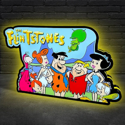 Flintstones Topper, The Flintstones Pinball Topper, Video Game Machine LED Lightbox , Pinball Arcade Decor for Pinball Machine FYLZGO Signs
