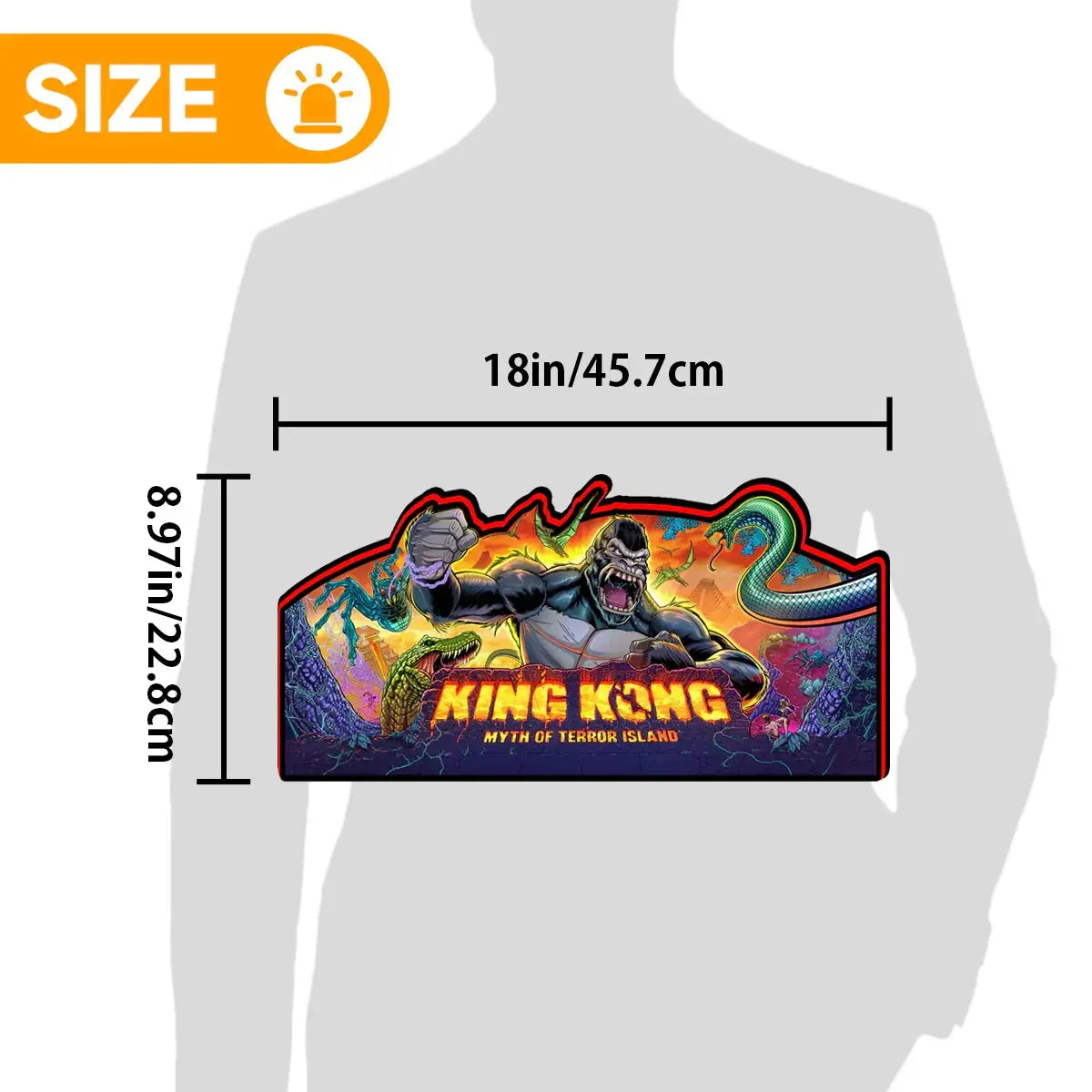 King Kong Pinball Topper 3D Printed Lightbox for  Pinball Machine, Pinball Topper FYLZGO Signs