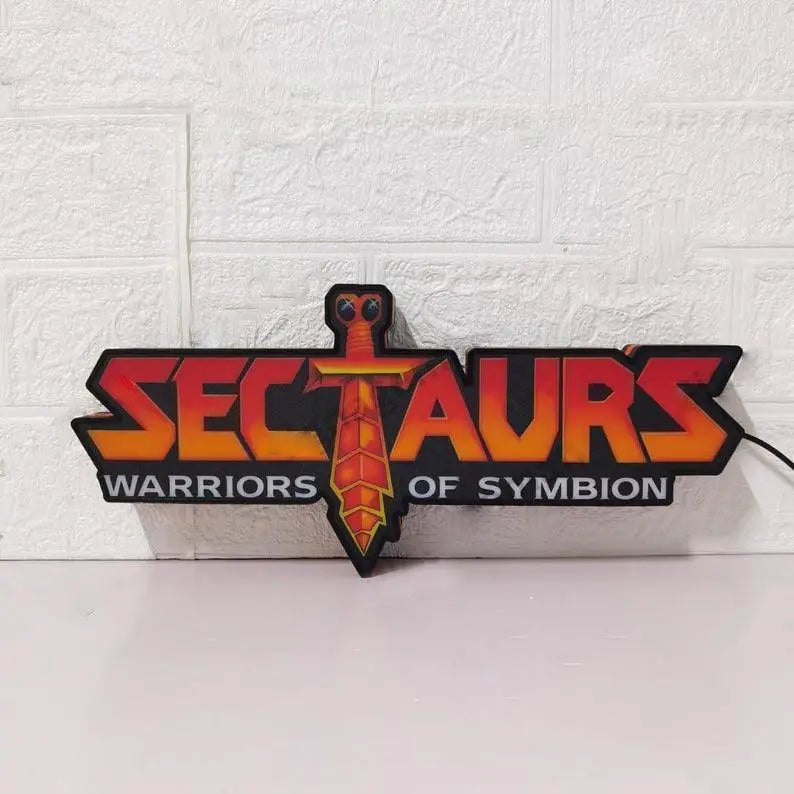 Sectaurs Warriors of Symbion Logo LED Sign,3D Printed Lightbox, USB Powered & Full Dimmable FYLZGO Signs