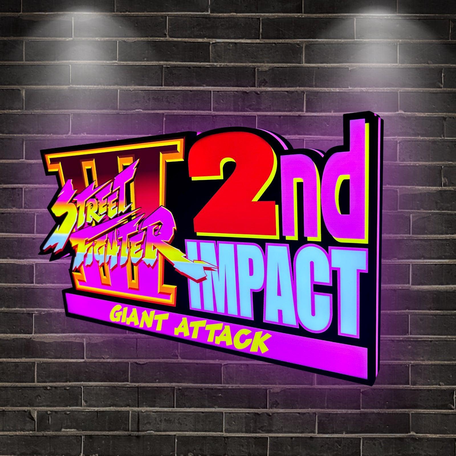 Best Gift Custom Street Fighter II Logo Lightbox Sign 3D Print 20 Inch Nightlight FYLZGO Signs