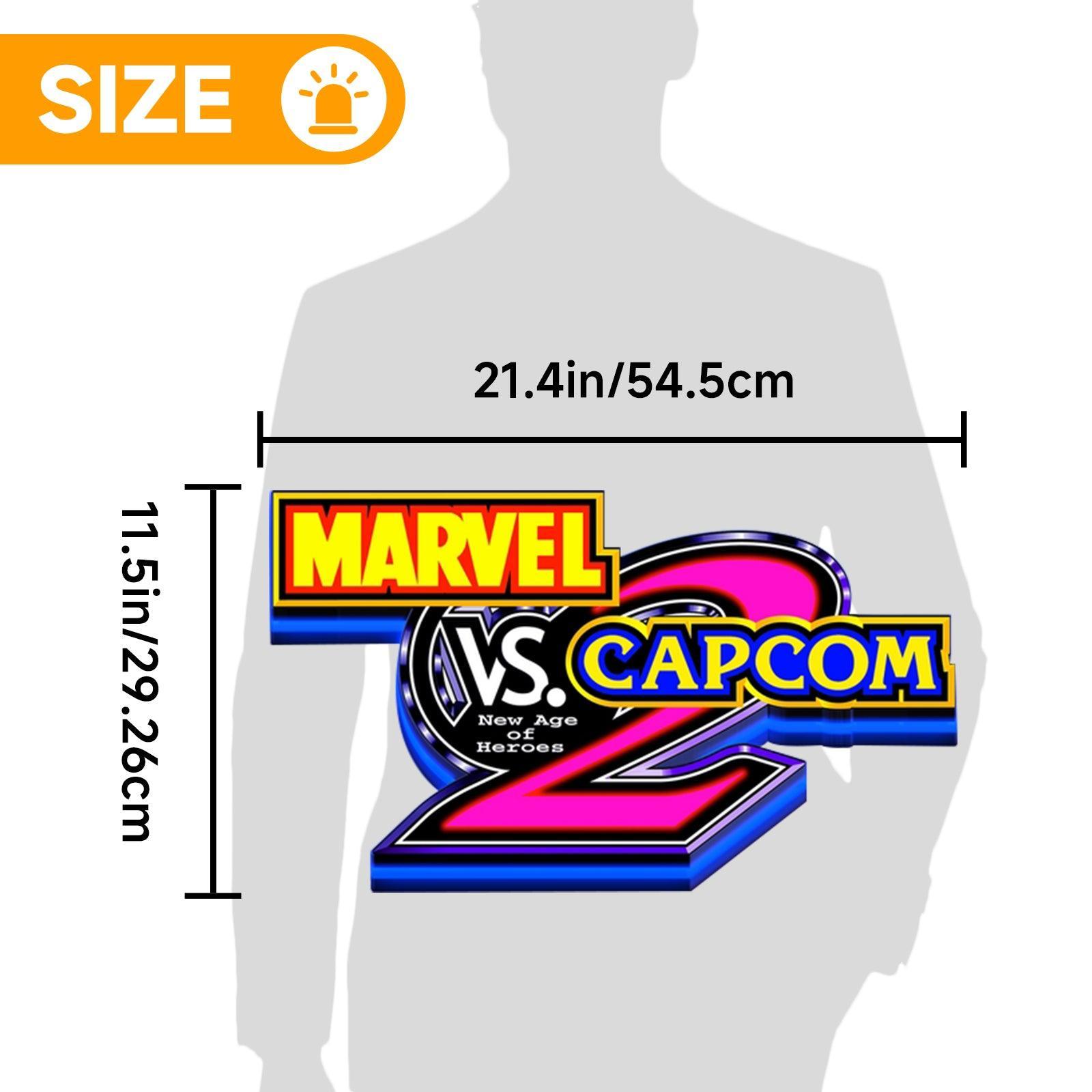 Marvel V Capcom 2 LED Lightbox, Perfect for Game Room & Arcade Topper, 5V FYLZGO Signs