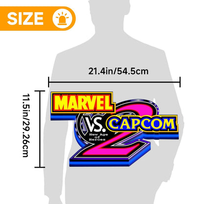 Marvel V Capcom 2 LED Lightbox, Perfect for Game Room & Arcade Topper, 5V FYLZGO Signs