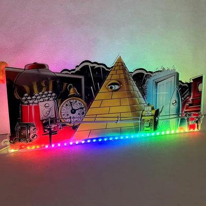 The Electric Playground Twilight Zone Pinball topper 3D Acrylic LED Topper, for Pinball Machine, Pinball Topper FYLZGO Signs
