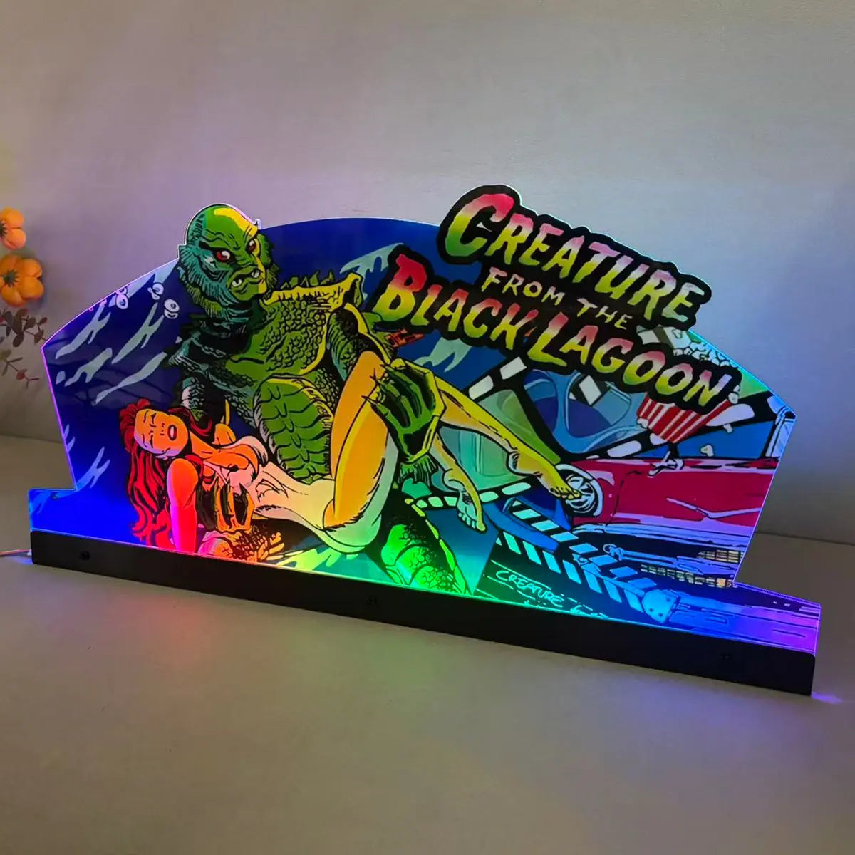 Creature from the black lagoon Topper Pinball Topper 3D Acrylic LED Topper, For Bally Pinball Machine FYLZGO Signs