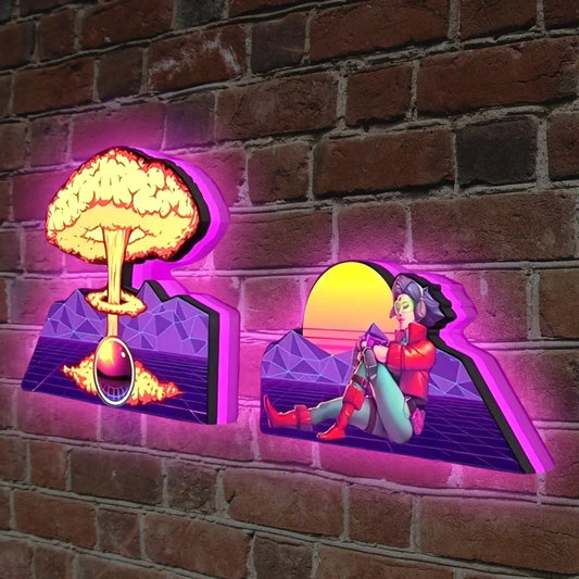 Total nuclear annihilation Pinball Topper (2pcs) LED - USB - Dimmeable, video game machine topper, pinball machine Accessories FYLZGO Signs